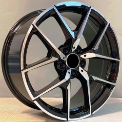MERCEDES STYLE 137 8×17 5×112 ET40 Black Face Machined