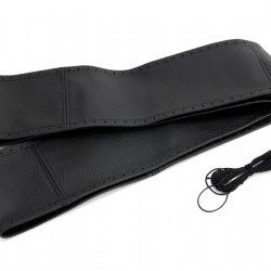 ΚΑΛΥΜΜΑ ΤΙΜΟΝΙΟΥ ΔΕΡΜΑΤΙΝΟ ΡΑΦΤΟ 43-45cm 92mm ΜΑΥΡΟ AMIO - 1 Τεμ.