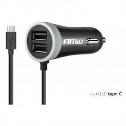ΦΟΡΤΙΣΤΗΣ ΑΝΑΠΤΗΡΑ 12V 2,4A ΜΕ 2 ΘΥΡΕΣ USB ΚΑΙ 1 TYPE-C USB ΜΕ ΚΑΛΩΔΙΟ AMiO – 1 ΤΕΜ. ΦΟΡΤΙΣΤΗΣ ΑΝΑΠΤΗΡΑ 12V 2,4A ΜΕ 2 ΘΥΡΕΣ USB ΚΑΙ 1 TYPE-C USB ΜΕ ΚΑΛΩΔΙΟ AMiO – 1 ΤΕΜ.