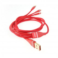 ΚΑΛΩΔΙΟ ΦΟΡΤΙΣΗΣ ΚΑΙ ΜΕΤΑΦΟΡΑΣ ΔΕΔΟΜΕΝΩΝ USB ΣΕ APPLE LIGHTNING - MICRO USB - USB TYPE C 120cm 3.1A AMiO - 1 ΤΕΜ. ΚΑΛΩΔΙΟ ΦΟΡΤΙΣΗΣ ΚΑΙ ΜΕΤΑΦΟΡΑΣ ΔΕΔΟΜΕΝΩΝ USB ΣΕ APPLE LIGHTNING - MICRO USB - USB TYPE C 120cm 3.1A AMiO - 1 ΤΕΜ.