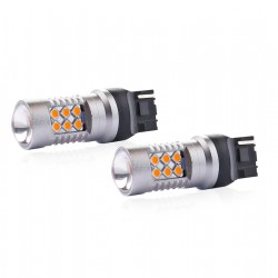 WY21W T20 12/24V 6,2W 800lm LED 24xSMD3030 CAN-BUS ΚΙΤΡΙΝΟ 18x56mm 2ΤΕΜ. WY21W T20 12/24V 6,2W 800lm LED 24xSMD3030 CAN-BUS ΚΙΤΡΙΝΟ 18x56mm 2ΤΕΜ.