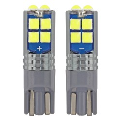 T10 W5W 12V W2,1x9,5d ΛΕΥΚΟ 10SMDx3030 (ΚΑΡΦΩΤΟ - CAN-BUS) 2ΤΕΜ. T10 W5W 12V W2,1x9,5d ΛΕΥΚΟ 10SMDx3030 (ΚΑΡΦΩΤΟ - CAN-BUS) 2ΤΕΜ.