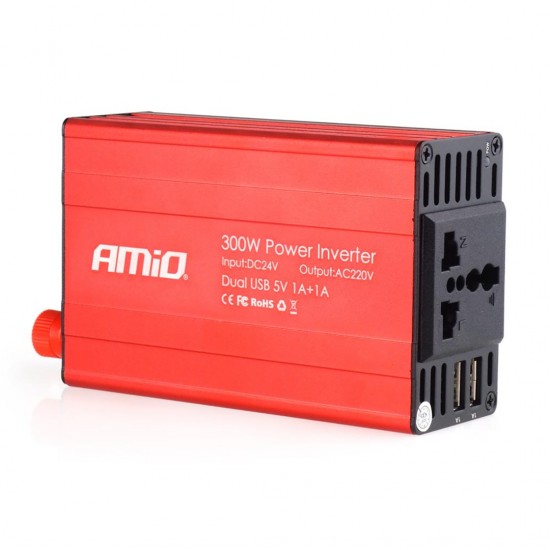INVERTER 24-230V max300W-peak600W ME 2 USB AMiO – 1 ΤΕΜ. INVERTER 24-230V max300W-peak600W ME 2 USB AMiO – 1 ΤΕΜ.