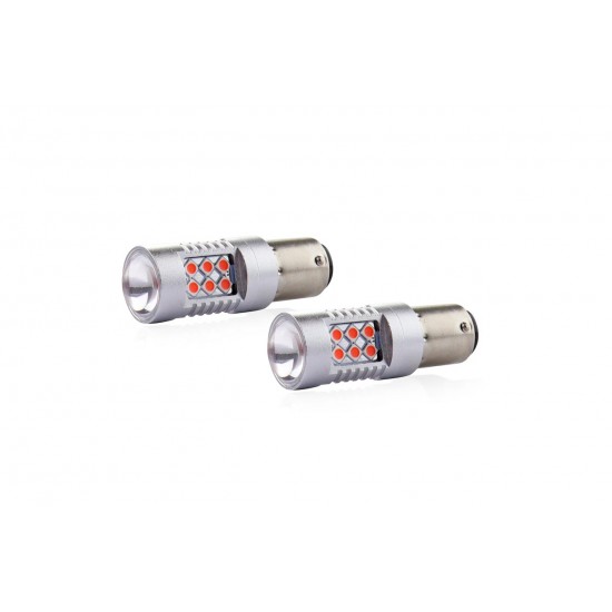 PR21/5W 12/24V 1,3/1,7W 6.000k LED 24xSMD3030 CAN-BUS ΚΟΚΚΙΝΟ 18x56mm 2ΤΕΜ. PR21/5W 12/24V 1,3/1,7W 6.000k LED 24xSMD3030 CAN-BUS ΚΟΚΚΙΝΟ 18x56mm 2ΤΕΜ.