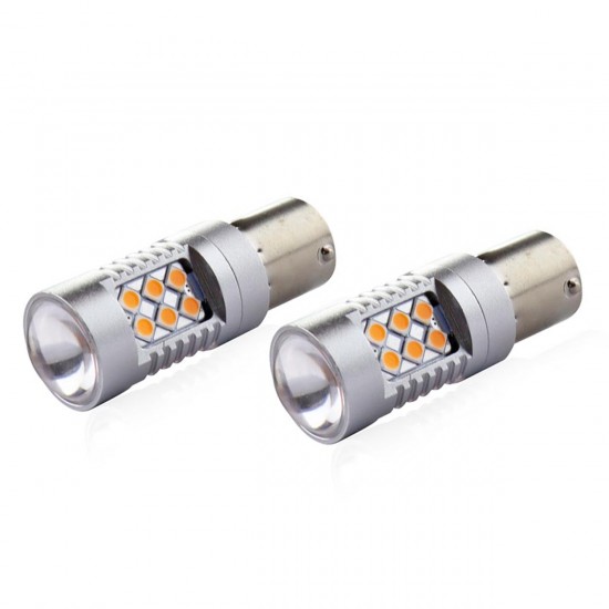PY21W 12/24V 6.000k 0.54A - 6.48W 800lm LED 24xSMD3030 CAN-BUS ΠΟΡΤΟΚΑΛΙ 18x56mm  AMIO -2 ΤΕΜ. PY21W 12/24V 6.000k 0.54A - 6.48W 800lm LED 24xSMD3030 CAN-BUS ΠΟΡΤΟΚΑΛΙ 18x56mm  AMIO -2 ΤΕΜ.