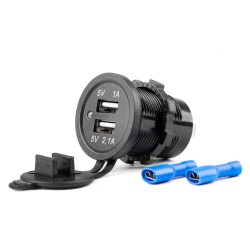 ΠΡΙΖΑ ΜΕ 2 ΘΥΡΕΣ USB ΚΑΙ ΚΑΠΑΚΙ ΜΑΥΡΗ 12/24V  5V 3.1A Φ37 mmχ51mm MOD-03 ΠΡΙΖΑ ΜΕ 2 ΘΥΡΕΣ USB ΚΑΙ ΚΑΠΑΚΙ ΜΑΥΡΗ 12/24V  5V 3.1A Φ37 mmχ51mm MOD-03