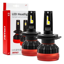 ΛΑΜΠΕΣ LED H4 10-16V 90W 6.500K 9900lm CAN BUS (ME ΑΝΕΜΙΣΤΗΡΑΚΙ) X3 SERIES AMIO - 2ΤΕΜ. ΛΑΜΠΕΣ LED H4 10-16V 90W 6.500K 9900lm CAN BUS (ME ΑΝΕΜΙΣΤΗΡΑΚΙ) X3 SERIES AMIO - 2ΤΕΜ.