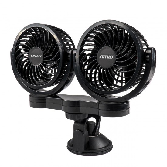 ΑΝΕΜΙΣΤΗΡΑΣ ΔΙΠΛΟΣ 24V 2χ4''(10,8cm) ΜΕ ΦΙΣ ΑΝΑΠΤΗΡΑ 2 ΤΑΧΥΤΗΤΩΝ ΜΕ ΒΕΝΤΟΥΖΑ PRO SERIES AMIO ΑΜΙΟ - 1 ΤΕΜ. ΑΝΕΜΙΣΤΗΡΑΣ ΔΙΠΛΟΣ 24V 2χ4''(10,8cm) ΜΕ ΦΙΣ ΑΝΑΠΤΗΡΑ 2 ΤΑΧΥΤΗΤΩΝ ΜΕ ΒΕΝΤΟΥΖΑ PRO SERIES AMIO ΑΜΙΟ - 1 ΤΕΜ.