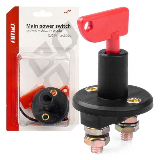 ΚΕΝΤΡΙΚΟΣ ΔΙΑΚΟΠΤΗΣ ΜΠΑΤΑΡΙΑΣ ΓΕΝΙΚΟΥ ΡΕΥΜΑΤΟΣ (KILLER SWITCH) 150Α 12-24V​ ΑMiO - 1 TEM.