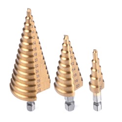 ΤΡΥΠΑΝΙΑ ΚΩΝΙΚΑ ΤΙΤΑΝΙΟΥ (HSS) 4-12mm/4-20mm/4-32mm  ΑMiO - 3 TEM. ΤΡΥΠΑΝΙΑ ΚΩΝΙΚΑ ΤΙΤΑΝΙΟΥ (HSS) 4-12mm/4-20mm/4-32mm  ΑMiO - 3 TEM.