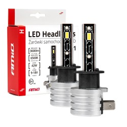 ΛΑΜΠΕΣ LED H1 H-SERIES 9>32V 50W 6500K 2.225lm +200% CSP LED  AMiO - 2 TEM. ΛΑΜΠΕΣ LED H1 H-SERIES 9>32V 50W 6500K 2.225lm +200% CSP LED  AMiO - 2 TEM.
