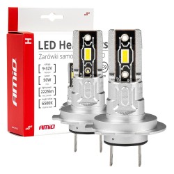 ΛΑΜΠΕΣ LED H7 H-SERIES 12>24V 50W 6500K 2225lm +200% CSP LED  AMiO - 2 TEM. ΛΑΜΠΕΣ LED H7 H-SERIES 12>24V 50W 6500K 2225lm +200% CSP LED  AMiO - 2 TEM.