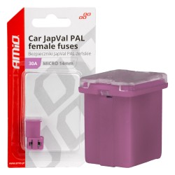 ΑΣΦΑΛΕΙΕΣ JapVal PAL ΜICRO 14mm ΘΗΛΥΚΕΣ 30A ΣΕ ΜΩΒ ΧΡΩΜΑ AMIO - 2 Τεμ. ΑΣΦΑΛΕΙΕΣ JapVal PAL ΜICRO 14mm ΘΗΛΥΚΕΣ 30A ΣΕ ΜΩΒ ΧΡΩΜΑ AMIO - 2 Τεμ.
