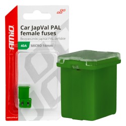 ΑΣΦΑΛΕΙΕΣ JapVal PAL ΜICRO 14mm ΘΗΛΥΚΕΣ 40A ΣΕ ΠΡΑΣΙΝΟ ΧΡΩΜΑ AMIO - 2 Τεμ. ΑΣΦΑΛΕΙΕΣ JapVal PAL ΜICRO 14mm ΘΗΛΥΚΕΣ 40A ΣΕ ΠΡΑΣΙΝΟ ΧΡΩΜΑ AMIO - 2 Τεμ.