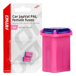 ΑΣΦΑΛΕΙΕΣ JapVal PAL ΜICRO 11mm ΘΗΛΥΚΕΣ 30A ΣΕ ΡΟΖ ΧΡΩΜΑ AMIO - 2 Τεμ. ΑΣΦΑΛΕΙΕΣ JapVal PAL ΜICRO 11mm ΘΗΛΥΚΕΣ 30A ΣΕ ΡΟΖ ΧΡΩΜΑ AMIO - 2 Τεμ.