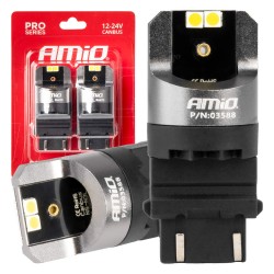 ΛΑΜΠΕΣ P27/7W 12/24V 6.000K 4SMD LED CAN-BUS ΛΕΥΚΑ PRO SERIES AMIO - 2 ΤΕΜ. ΛΑΜΠΕΣ P27/7W 12/24V 6.000K 4SMD LED CAN-BUS ΛΕΥΚΑ PRO SERIES AMIO - 2 ΤΕΜ.