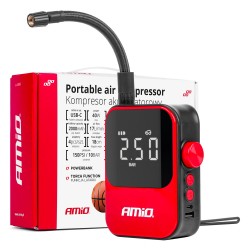 ΚΟΜΠΡΕΣΕΡ ΑΕΡΑ 7,4V 10bar/150psi 40W ΦΟΡΤΙΣΗ ΜΕ USB / ΜΕ 5 ΑΝΤΑΠΤΟΡΕΣ ΚΑΙ ΨΗΦΙΑΚΗ ΕΝΔΕΙΞΗ AMIO - 1 Τεμ. ΚΟΜΠΡΕΣΕΡ ΑΕΡΑ 7,4V 10bar/150psi 40W ΦΟΡΤΙΣΗ ΜΕ USB / ΜΕ 5 ΑΝΤΑΠΤΟΡΕΣ ΚΑΙ ΨΗΦΙΑΚΗ ΕΝΔΕΙΞΗ AMIO - 1 Τεμ.