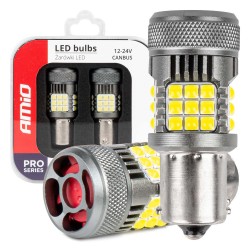 P21W BA15S 12/24V 6.000K 36x3030 SMD LED CAN-BUS ΛΕΥΚΟ PRO SERIES 2ΤΕΜ. AMIO P21W BA15S 12/24V 6.000K 36x3030 SMD LED CAN-BUS ΛΕΥΚΟ PRO SERIES 2ΤΕΜ. AMIO