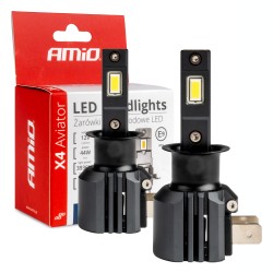 ΛΑΜΠΕΣ LED  H3 12V 44W 6.500K 3.936lm CSP X4 SERIES AVIATOR PLUG & PLAY ΑΜΙΟ - 2 ΤΕΜ. ΛΑΜΠΕΣ LED  H3 12V 44W 6.500K 3.936lm CSP X4 SERIES AVIATOR PLUG & PLAY ΑΜΙΟ - 2 ΤΕΜ.