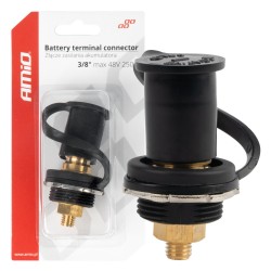 ΠΟΛΟΣ ΜΠΑΤΑΡΙΑΣ ΑΡΝΗΤΙΚΟΣ 3/8'' M10 max.48V 250A ΣΕ ΜΑΥΡΟ ΧΡΩΜΑ ΜΕ ΚΑΠΑΚΙ AMIO - 1 Τεμ. ΠΟΛΟΣ ΜΠΑΤΑΡΙΑΣ ΑΡΝΗΤΙΚΟΣ 3/8'' M10 max.48V 250A ΣΕ ΜΑΥΡΟ ΧΡΩΜΑ ΜΕ ΚΑΠΑΚΙ AMIO - 1 Τεμ.