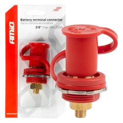 ΠΟΛΟΣ ΜΠΑΤΑΡΙΑΣ ΘΕΤΙΚΟΣ 3/8'' M10 max.48V 250A ΣΕ ΚΟΚΚΙΝΟ ΧΡΩΜΑ ΜΕ ΚΑΠΑΚΙ AMIO - 1 Τεμ. ΠΟΛΟΣ ΜΠΑΤΑΡΙΑΣ ΘΕΤΙΚΟΣ 3/8'' M10 max.48V 250A ΣΕ ΚΟΚΚΙΝΟ ΧΡΩΜΑ ΜΕ ΚΑΠΑΚΙ AMIO - 1 Τεμ.