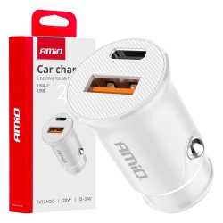 ΦΟΡΤΙΣΤΗΣ ΑΝΑΠΤΗΡΑ 12/24V ΜΕ 2 ΘΥΡΕΣ USB-C+USB 20W 5V/3AQC ΤΑΧΕΙΑΣ ΦΟΡΤΙΣΗΣ ΛΕΥΚΟΣ AMIO - 1 Τεμ. ΦΟΡΤΙΣΤΗΣ ΑΝΑΠΤΗΡΑ 12/24V ΜΕ 2 ΘΥΡΕΣ USB-C+USB 20W 5V/3AQC ΤΑΧΕΙΑΣ ΦΟΡΤΙΣΗΣ ΛΕΥΚΟΣ AMIO - 1 Τεμ.