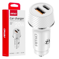 ΦΟΡΤΙΣΤΗΣ ΑΝΑΠΤΗΡΑ 12/24V ΜΕ 2 ΘΥΡΕΣ USB-C+USB 20W 5V/3AQC ΤΑΧΕΙΑΣ ΦΟΡΤΙΣΗΣ ΛΕΥΚΟΣ  AMIO - 1 Τεμ. ΦΟΡΤΙΣΤΗΣ ΑΝΑΠΤΗΡΑ 12/24V ΜΕ 2 ΘΥΡΕΣ USB-C+USB 20W 5V/3AQC ΤΑΧΕΙΑΣ ΦΟΡΤΙΣΗΣ ΛΕΥΚΟΣ  AMIO - 1 Τεμ.