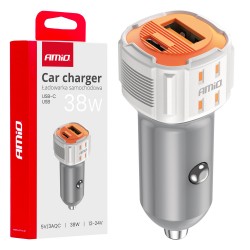 ΦΟΡΤΙΣΤΗΣ ΑΝΑΠΤΗΡΑ 12/24V ΜΕ 2 ΘΥΡΕΣ USB-C+USB 38W 5V/3AQC ΤΑΧΕΙΑΣ ΦΟΡΤΙΣΗΣ ΛΕΥΚΟΣ AMIO - 1 Τεμ. ΦΟΡΤΙΣΤΗΣ ΑΝΑΠΤΗΡΑ 12/24V ΜΕ 2 ΘΥΡΕΣ USB-C+USB 38W 5V/3AQC ΤΑΧΕΙΑΣ ΦΟΡΤΙΣΗΣ ΛΕΥΚΟΣ AMIO - 1 Τεμ.