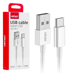 ΚΑΛΩΔΙΑ ΦΟΡΤΙΣΗΣ ΚΑΙ ΜΕΤΑΦΟΡΑΣ ΔΕΔΟΜΕΝΩΝ USB ΣΕ USB-C 200cm 2A ΛΕΥΚΟ ΑΜΙΟ - 1 ΤΕΜ. ΚΑΛΩΔΙΑ ΦΟΡΤΙΣΗΣ ΚΑΙ ΜΕΤΑΦΟΡΑΣ ΔΕΔΟΜΕΝΩΝ USB ΣΕ USB-C 200cm 2A ΛΕΥΚΟ ΑΜΙΟ - 1 ΤΕΜ.