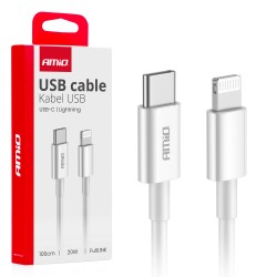 ΚΑΛΩΔΙΑ ΦΟΡΤΙΣΗΣ ΚΑΙ ΜΕΤΑΦΟΡΑΣ ΔΕΔΟΜΕΝΩΝ USB TYPE C ΣΕ APPLE LIGHTING 100cm 20W ΛΕΥΚΟ  ΑΜΙΟ - 1 ΤΕΜ. ΚΑΛΩΔΙΑ ΦΟΡΤΙΣΗΣ ΚΑΙ ΜΕΤΑΦΟΡΑΣ ΔΕΔΟΜΕΝΩΝ USB TYPE C ΣΕ APPLE LIGHTING 100cm 20W ΛΕΥΚΟ  ΑΜΙΟ - 1 ΤΕΜ.