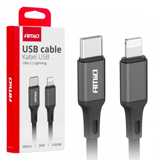 ΚΑΛΩΔΙΑ ΦΟΡΤΙΣΗΣ ΚΑΙ ΜΕΤΑΦΟΡΑΣ ΔΕΔΟΜΕΝΩΝ USB TYPE C ΣΕ APPLE LIGHTING 100CM 20W ΜΑΥΡΟ ΑΜΙΟ - 1 ΤΕΜ. ΚΑΛΩΔΙΑ ΦΟΡΤΙΣΗΣ ΚΑΙ ΜΕΤΑΦΟΡΑΣ ΔΕΔΟΜΕΝΩΝ USB TYPE C ΣΕ APPLE LIGHTING 100CM 20W ΜΑΥΡΟ ΑΜΙΟ - 1 ΤΕΜ.