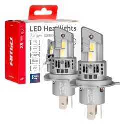 H4 12V 50W 6.000K 4200LM CSP LED CAN-BUS SERIES X5 WINGER 2ΤΕΜ. AMIO H4 12V 50W 6.000K 4200LM CSP LED CAN-BUS SERIES X5 WINGER 2ΤΕΜ. AMIO