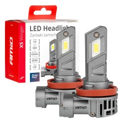 H8/H9/H11 12V 50W 6.000K 4200LM CSP LED CAN-BUS SERIES X5 WINGER 2ΤΕΜ. AMIO H8/H9/H11 12V 50W 6.000K 4200LM CSP LED CAN-BUS SERIES X5 WINGER 2ΤΕΜ. AMIO