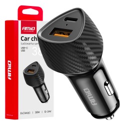 ΦΟΡΤΙΣΤΗΣ ΑΝΑΠΤΗΡΑ ΜΕ 2 ΘΥΡΕΣ USB-A QUICK CHARGE+USB-C 38W ΜΑΥΡΟ AMIO - 1 Τεμ. ΦΟΡΤΙΣΤΗΣ ΑΝΑΠΤΗΡΑ ΜΕ 2 ΘΥΡΕΣ USB-A QUICK CHARGE+USB-C 38W ΜΑΥΡΟ AMIO - 1 Τεμ.