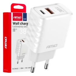 ΦΟΡΤΙΣΤΗΣ ΜΕ ΟΙΚΙΑΚΗ ΠΡΙΖΑ ΜΕ 2 ΘΥΡΕΣ USB-A+USB-C 38W 100-240V ΛΕΥΚΟ AMIO - 1 Τεμ. ΦΟΡΤΙΣΤΗΣ ΜΕ ΟΙΚΙΑΚΗ ΠΡΙΖΑ ΜΕ 2 ΘΥΡΕΣ USB-A+USB-C 38W 100-240V ΛΕΥΚΟ AMIO - 1 Τεμ.