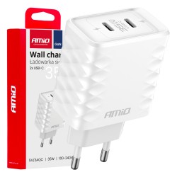 ΦΟΡΤΙΣΤΗΣ ΜΕ ΟΙΚΙΑΚΗ ΠΡΙΖΑ ΜΕ 2 ΘΥΡΕΣ 2xUSB-C 35W 100-240V ΛΕΥΚΟ AMIO - 1 Τεμ. ΦΟΡΤΙΣΤΗΣ ΜΕ ΟΙΚΙΑΚΗ ΠΡΙΖΑ ΜΕ 2 ΘΥΡΕΣ 2xUSB-C 35W 100-240V ΛΕΥΚΟ AMIO - 1 Τεμ.