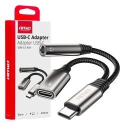 ΚΑΛΩΔΙΟ ΦΟΡΤΙΣΗΣ USB ΑΠΟ USB-C ΣΕ USB-C & ΑΝΤΑΠΤΟΡΑΣ ΑΚΟΥΣΤΙΚΩΝ MINI JACK 3.5mm ΘΗΛΥΚΟ 10cm AMIO - 1 Τεμ. ΚΑΛΩΔΙΟ ΦΟΡΤΙΣΗΣ USB ΑΠΟ USB-C ΣΕ USB-C & ΑΝΤΑΠΤΟΡΑΣ ΑΚΟΥΣΤΙΚΩΝ MINI JACK 3.5mm ΘΗΛΥΚΟ 10cm AMIO - 1 Τεμ.
