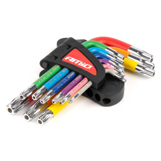 ΣΕΤ ΚΛΕΙΔΙΑ TORX ΑΤΣΑΛΙ S2 ΔΙΑΦΟΡΑ ΜΕΓΕΘΗ ΔΙΑΦΟΡΑ ΧΡΩΜΑΤΑ ΑΜΙΟ - 9 ΤΕΜ.