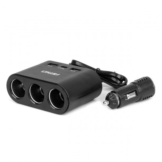 ΑΝΤΑΠΤΟΡΑΣ ΑΝΑΠΤΗΡΑ 12/24V 120W ΜΑΥΡΟΣ/3 ΘΕΣΕΙΣ/2xUSB-A+1xUSB-C ΤΑΧΕΙΑΣ ΦΟΡΤΙΣΗΣ/ΚΑΛΩΔΙΟ 70cm AMIO - 1 Τεμ. ΑΝΤΑΠΤΟΡΑΣ ΑΝΑΠΤΗΡΑ 12/24V 120W ΜΑΥΡΟΣ/3 ΘΕΣΕΙΣ/2xUSB-A+1xUSB-C ΤΑΧΕΙΑΣ ΦΟΡΤΙΣΗΣ/ΚΑΛΩΔΙΟ 70cm AMIO - 1 Τεμ.