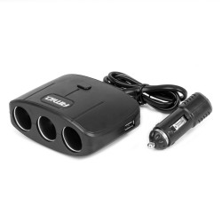 ΑΝΤΑΠΤΟΡΑΣ ΑΝΑΠΤΗΡΑ 12/24V 100W ΜΑΥΡΟΣ/3 ΘΕΣΕΙΣ/2xUSB-A /ΚΟΥΜΠΙ ON-OFF/ΚΑΛΩΔΙΟ 70cm AMIO - 1 Τεμ. ΑΝΤΑΠΤΟΡΑΣ ΑΝΑΠΤΗΡΑ 12/24V 100W ΜΑΥΡΟΣ/3 ΘΕΣΕΙΣ/2xUSB-A /ΚΟΥΜΠΙ ON-OFF/ΚΑΛΩΔΙΟ 70cm AMIO - 1 Τεμ.