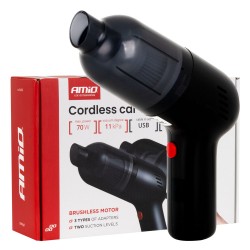 Amio - Ασύρματη Ηλεκτρική Σκούπα Αυτοκινήτου VC-08 70W 11 kPa BLDC με Φίλτρο HEPA – USB-C - 1 Τεμ. (04416/AM)