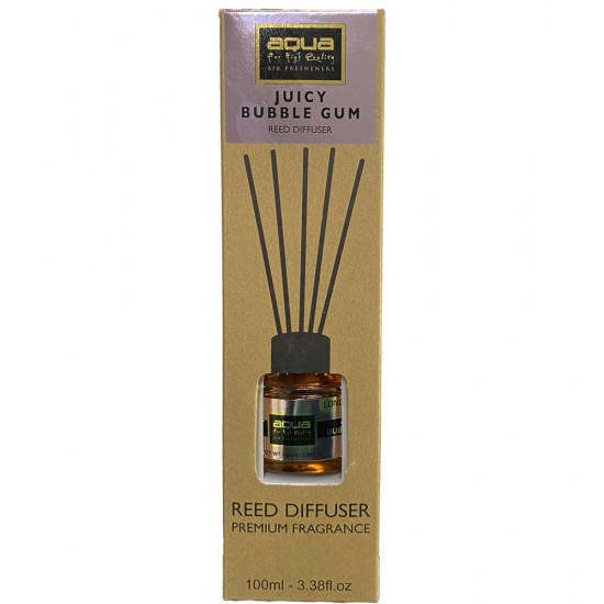 Αρωματικό Χώρου Juicy Bubblegum Home Reed Diffuser με 6 Στικς Aqua 100 ml - 1 τμχ Αρωματικό Χώρου Juicy Bubblegum Home Reed Diffuser με 6 Στικς Aqua 100 ml - 1 τμχ