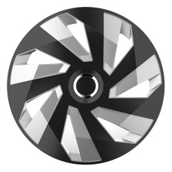 ΤΑΣΙ 16" HUBCAP VECTOR RC SILVER BLACK AMiO- 4 ΤΕΜ. ΤΑΣΙ 16" HUBCAP VECTOR RC SILVER BLACK AMiO- 4 ΤΕΜ.