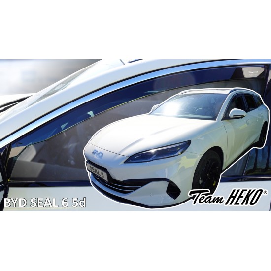 Heko - Ανεμοθραύστες για Byd Seal 6 5 Doors 2024+ Ζευγάρι Απο Εύκαμπτο Φιμέ Πλαστικό - 2 τεμ. (ΑΝΕΜ.11316-1)