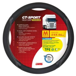 Κάλυμμα Τιμονιού Φορτηγού GT-SPORT Μαύρο με Ασημί Ραφή - 44/46 cm Medium Κάλυμμα Τιμονιού Φορτηγού GT-SPORT Μαύρο με Ασημί Ραφή - 44/46 cm Medium