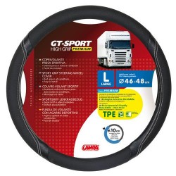 Κάλυμμα Τιμονιού Φορτηγού GT-SPORT Μαύρο με Ασημί Ραφή - 46/48 cm Large Κάλυμμα Τιμονιού Φορτηγού GT-SPORT Μαύρο με Ασημί Ραφή - 46/48 cm Large