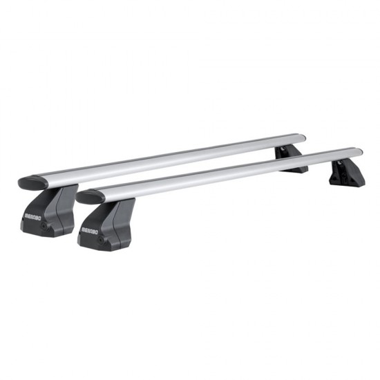 ΜΠΑΡΕΣ ΟΡΟΦΗΣ ΑΛΟΥΜΙΝΙΟΥ OMEGA PLUS MEDIUM 112 cm ΜΕ ΚΑΠΑΚΙΑ ΣΕ ΑΣΗΜΙ ΧΡΩΜΑ ΓΙΑ ΑΠΛΗ ΟΡΟΦΗ MENABO - 2 ΤΕΜ.