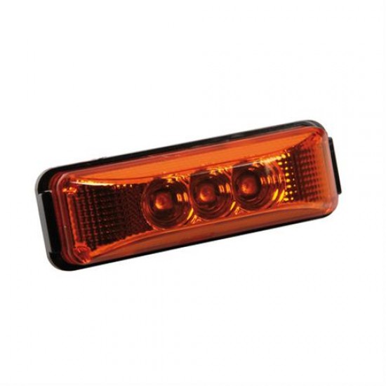 Φως Φορτηγού 24V 3LED Πορτοκαλί 103x35mm Φως Φορτηγού 24V 3LED Πορτοκαλί 103x35mm