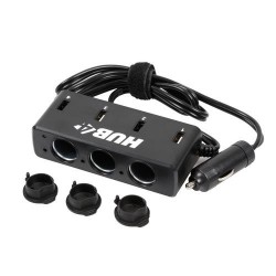 Αντάπτορας Αναπτήρα Τριπλός με 4 USB 12/24V με καλώδιο 85cm Αντάπτορας Αναπτήρα Τριπλός με 4 USB 12/24V με καλώδιο 85cm