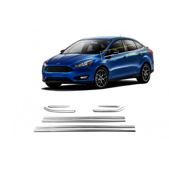 TRIM ΠΑΡΑΘΥΡΩΝ ΑΝΟΞΕΙΔΩΤΟ ΑΤΣΑΛΙ ΧΡΩΜΙΟ S-DIZAYN ΓΙΑ FORD FOCUS SEDAN 2011+ - 8 TEM. TRIM ΠΑΡΑΘΥΡΩΝ ΑΝΟΞΕΙΔΩΤΟ ΑΤΣΑΛΙ ΧΡΩΜΙΟ S-DIZAYN ΓΙΑ FORD FOCUS SEDAN 2011+ - 8 TEM.